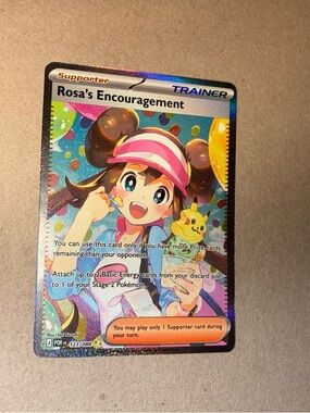 Rosa's Encouragement Holo Trainer Card - Pink Accent